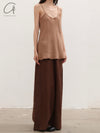 BASERANGE French Silk Linen SEPIA Casual Pants BAS-TRSE-LI-SU25-ZONG